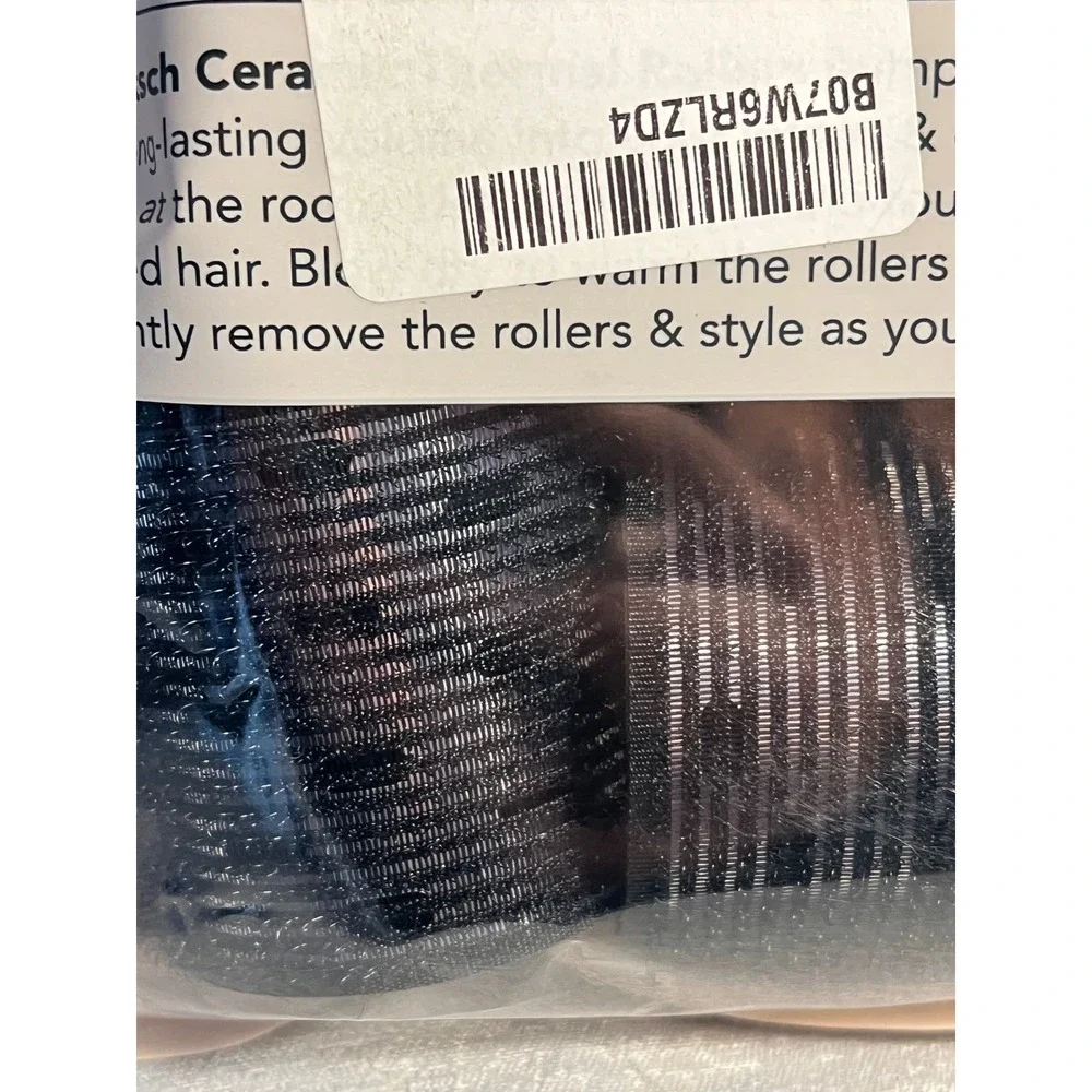 Kitsch Ceramic Thermal Hair Roller Set 8 Piece Self Gripping Black B07W6RLZD4